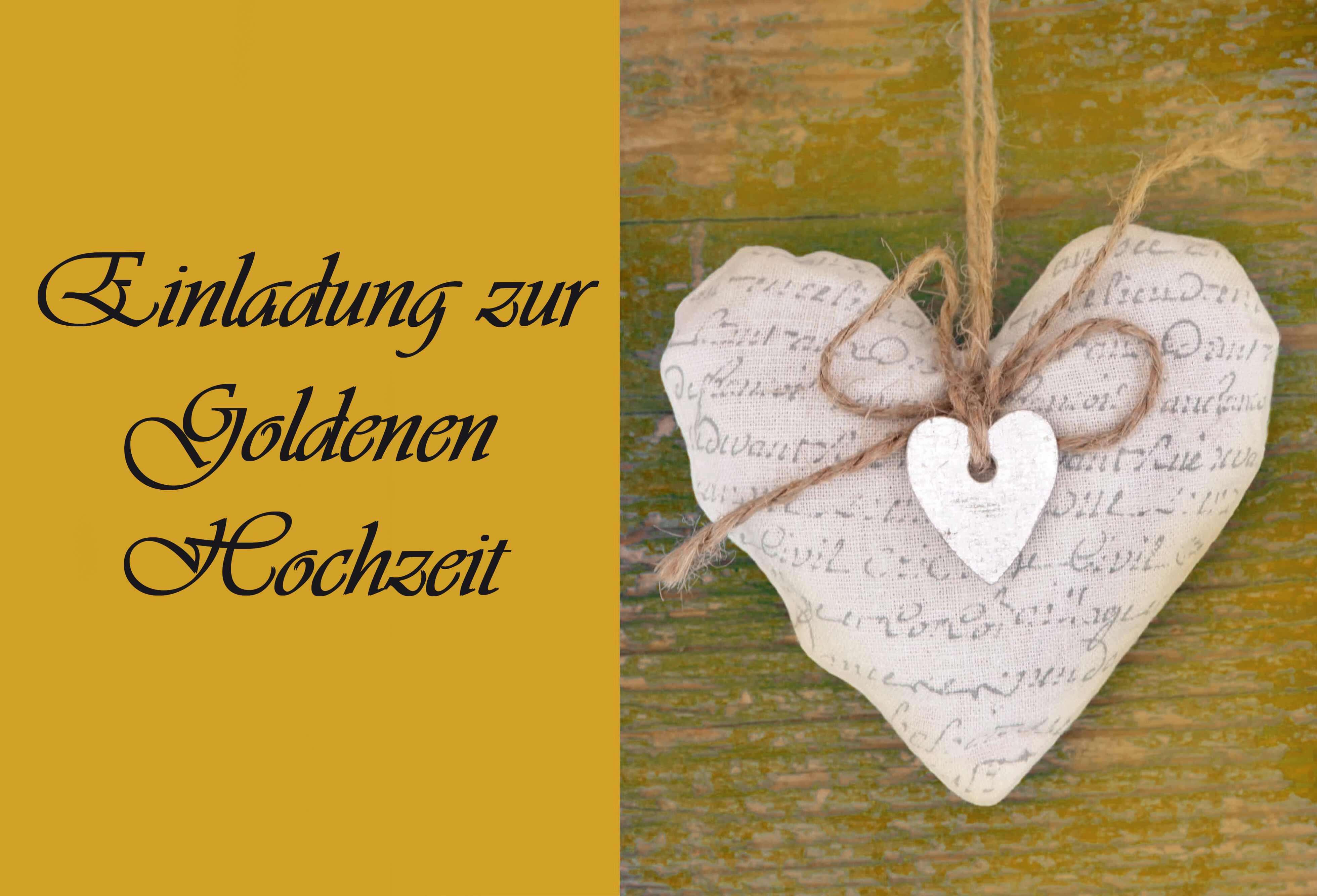 Text Zur Goldenen Hochzeit
 Goldene Hochzeit Einladungskarten Hochzeitsportal24