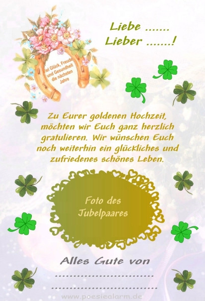 Text Zur Goldenen Hochzeit
 Goldene Hochzeit