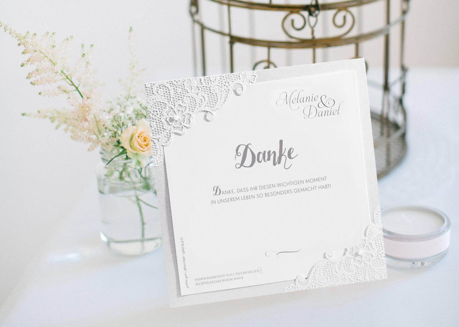 Texte Danksagung Hochzeit
 Mustertexte für Karten Danksagungskarten nach der