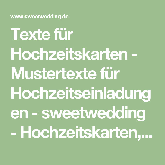 Texte Für Hochzeitskarten
 Texte für Hochzeitskarten Mustertexte für