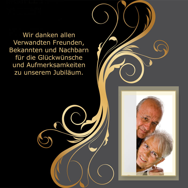 Texte Goldene Hochzeit
 Dankeskarten & Danksagungen zur Goldenen Hochzeit