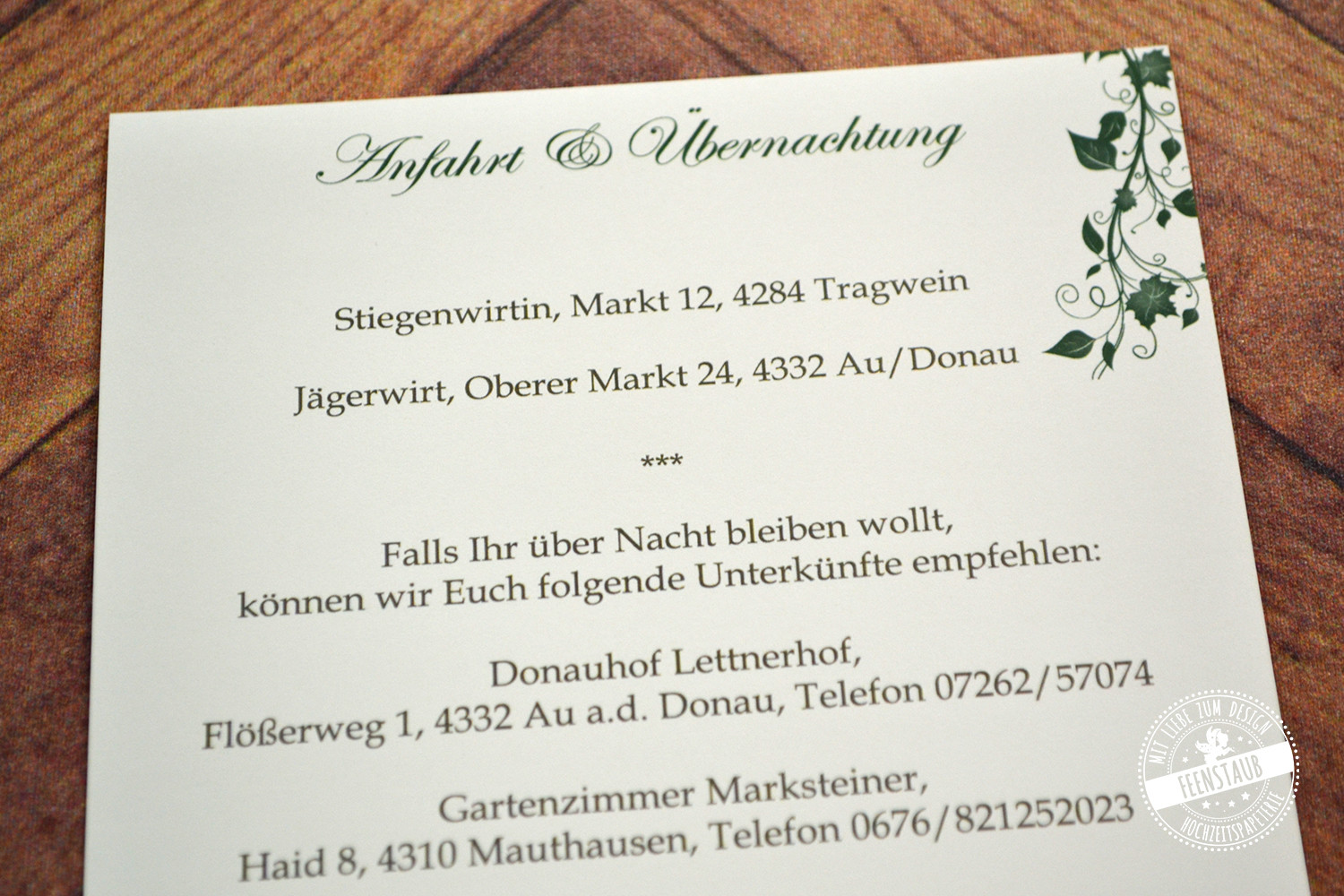 Texte Hochzeit
 Hochzeitseinladungen Texte feenstaub