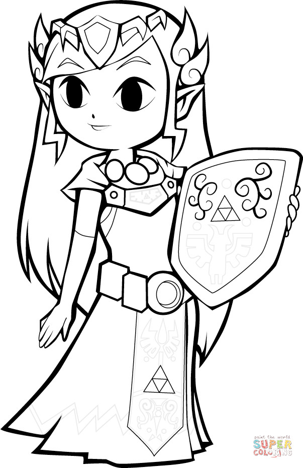 The Legend Of Zelda Ausmalbilder
 Toon Princess Zelda coloring page