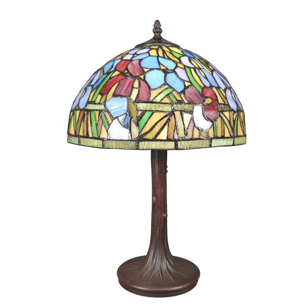Tiffany Lampe
 Lampe Tiffany avec un vitrail fleuri Lampes Tiffany