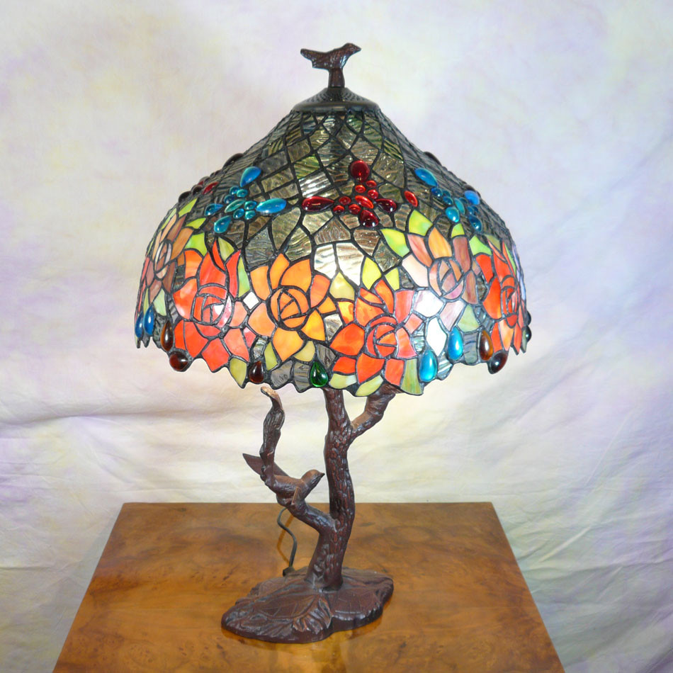Tiffany Lampe
 Tiffany Lampe mit Vögeln Kronleuchter