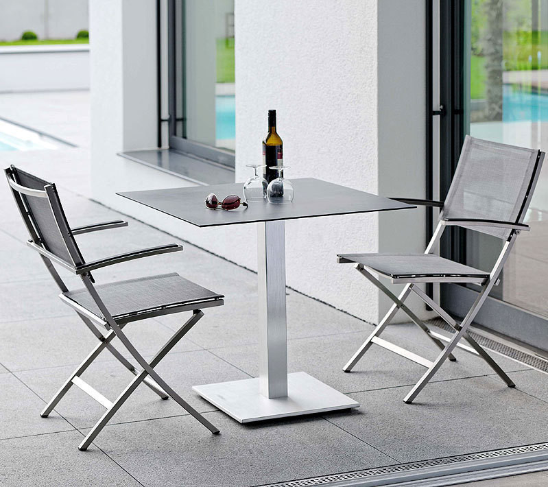 Tisch 80x80
 Stern 3tlg Bistro Set Carmel Tisch 80x80 Silverstar Art