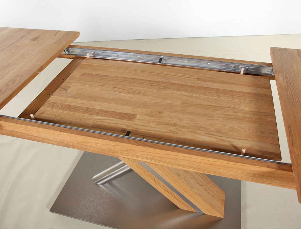 Tisch Ausziehbar
 hochwertiger Säulentisch Esstisch ausziehbar rechteckig