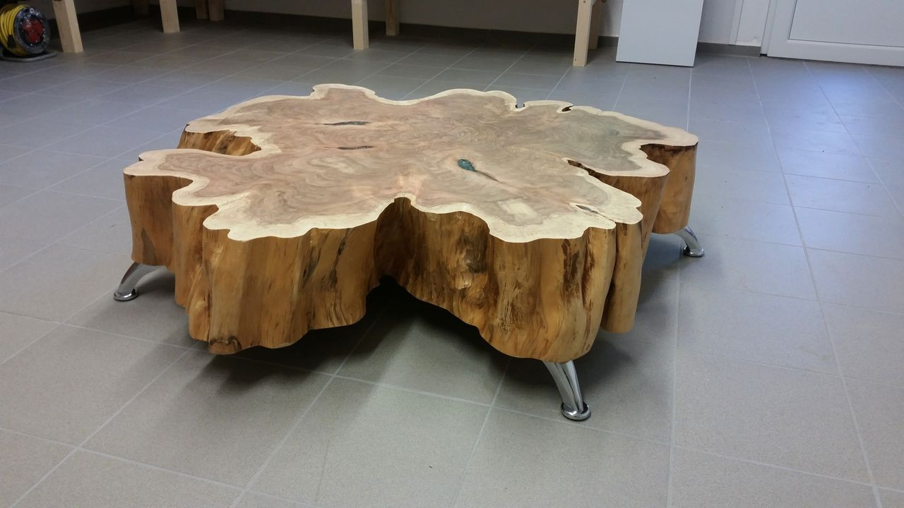 Tisch Baumscheibe
 Bild Baum Holz Design Kunsthandwerk von Ambos bei KunstNet