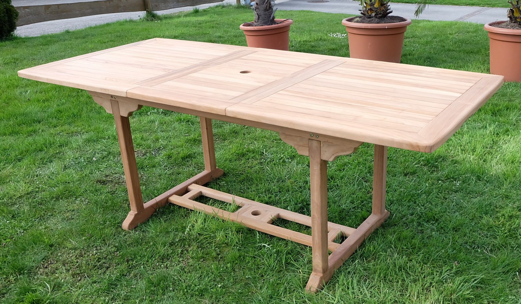 Tisch Holz
 TEAK XXL Ausziehtisch Holztisch Gartentisch Garten Tisch