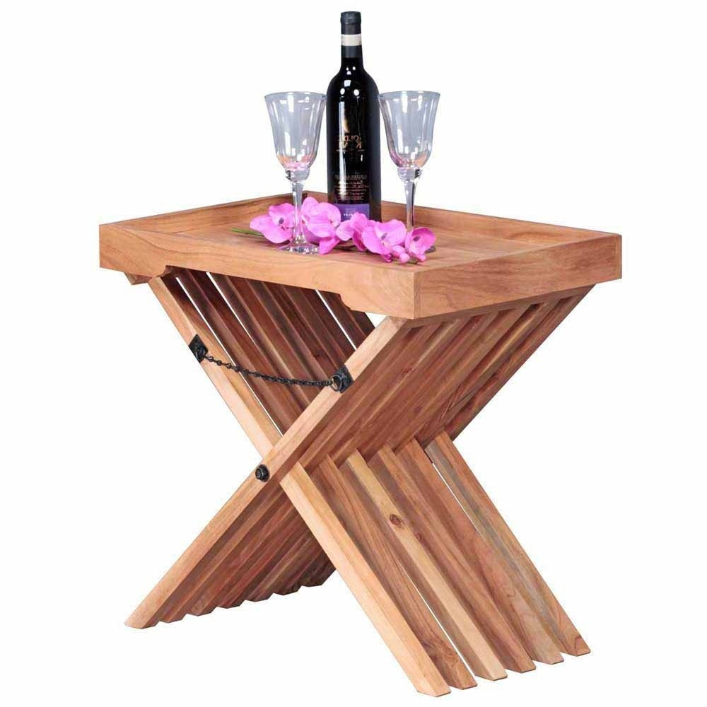 Tisch Klappbar
 Design Tablett Tisch klappbar aus Holz Vislan