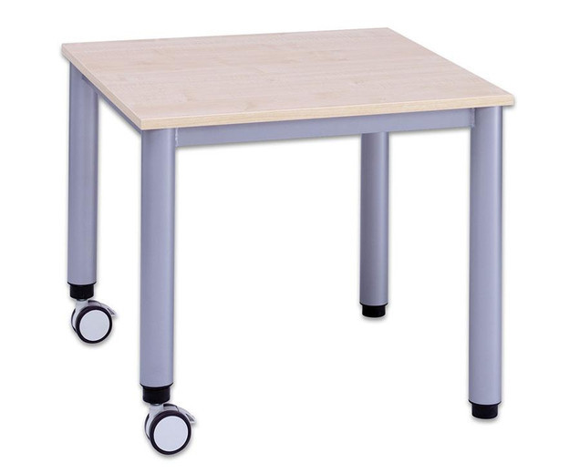 Tisch Mit Rollen
 FlexMax Tisch 80 x 80 cm quadratisch mit 2 Rollen