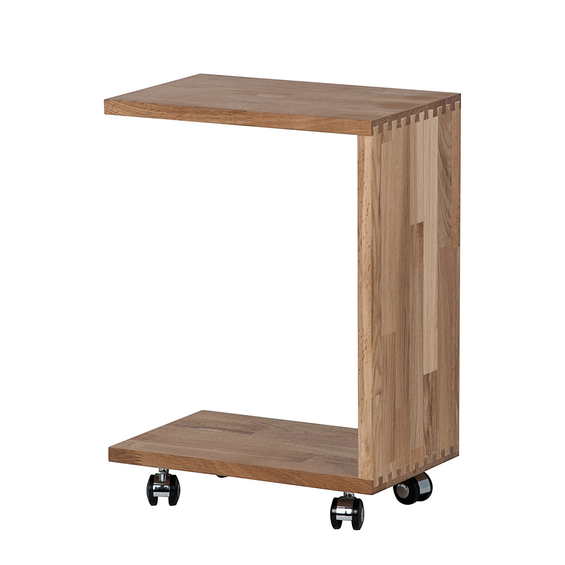 Tisch Mit Rollen
 Beistelltisch mit Rollen Eiche Holz Servierwagen