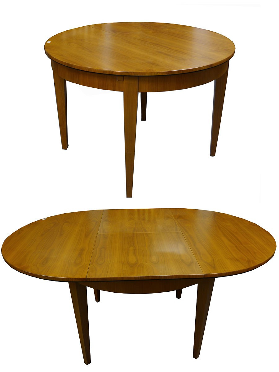 Tisch Rund Ausziehbar
 Esstisch Tisch rund Biedermeier Stil Kirschbaum furniert