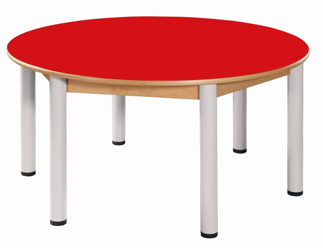 Tisch Rund
 KIDZ PREMIUM Formica Tisch rund 120 cm höhenverstellbar