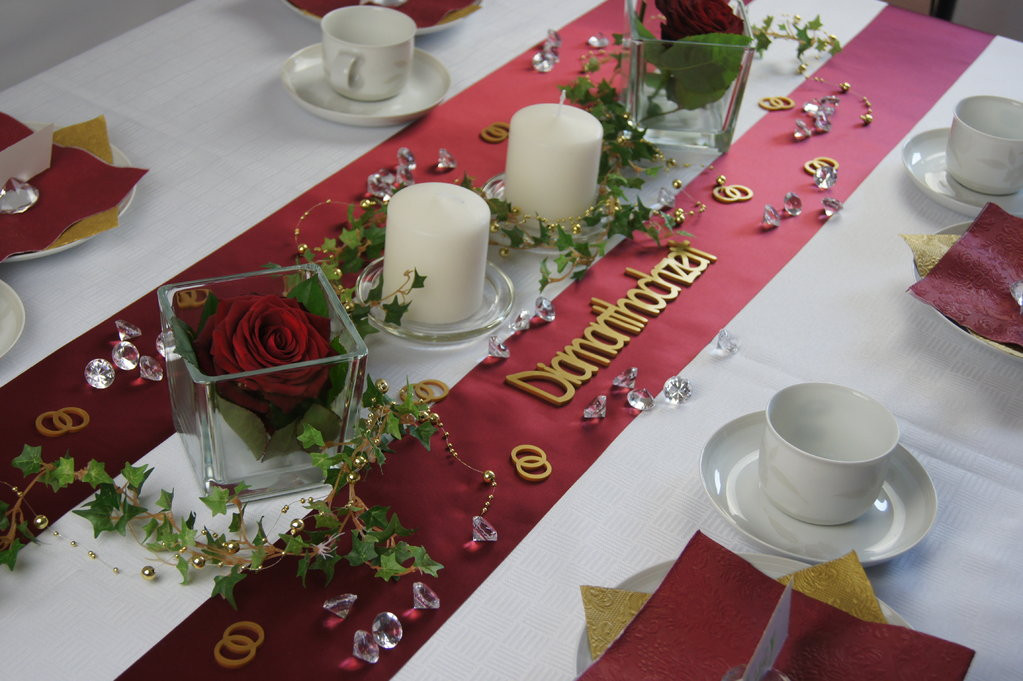 Tischdeko Diamantene Hochzeit
 Tischdekoration Diamantene Hochzeit Die Tischdekoration