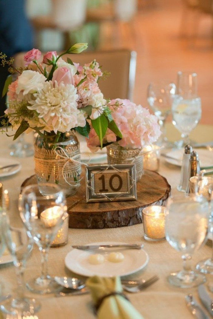 Tischdeko Hochzeit Holz
 Tischdeko mit Holz gemütliche Atmosphäre zum Feiern