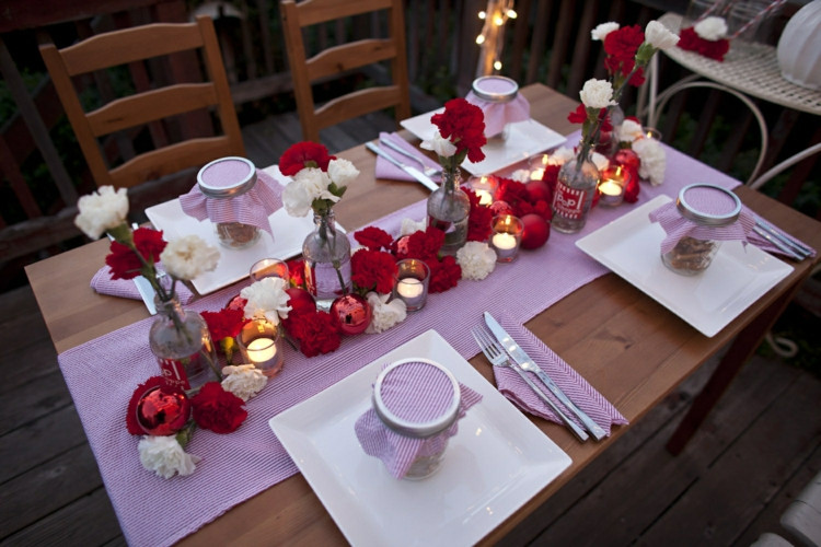 Tischdeko Hochzeit Rot
 Tischdeko im Winter zur Hochzeit 18 Farb und Motivideen