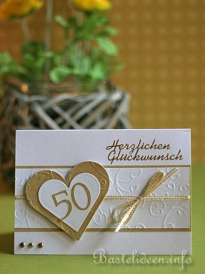 Tischkarten Goldene Hochzeit
 Grusskarte zur Goldenen Hochzeit