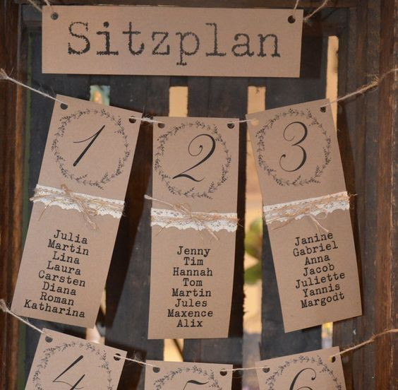 Tischplan Hochzeit
 Die 25 besten Ideen zu Sitzplan hochzeit auf Pinterest