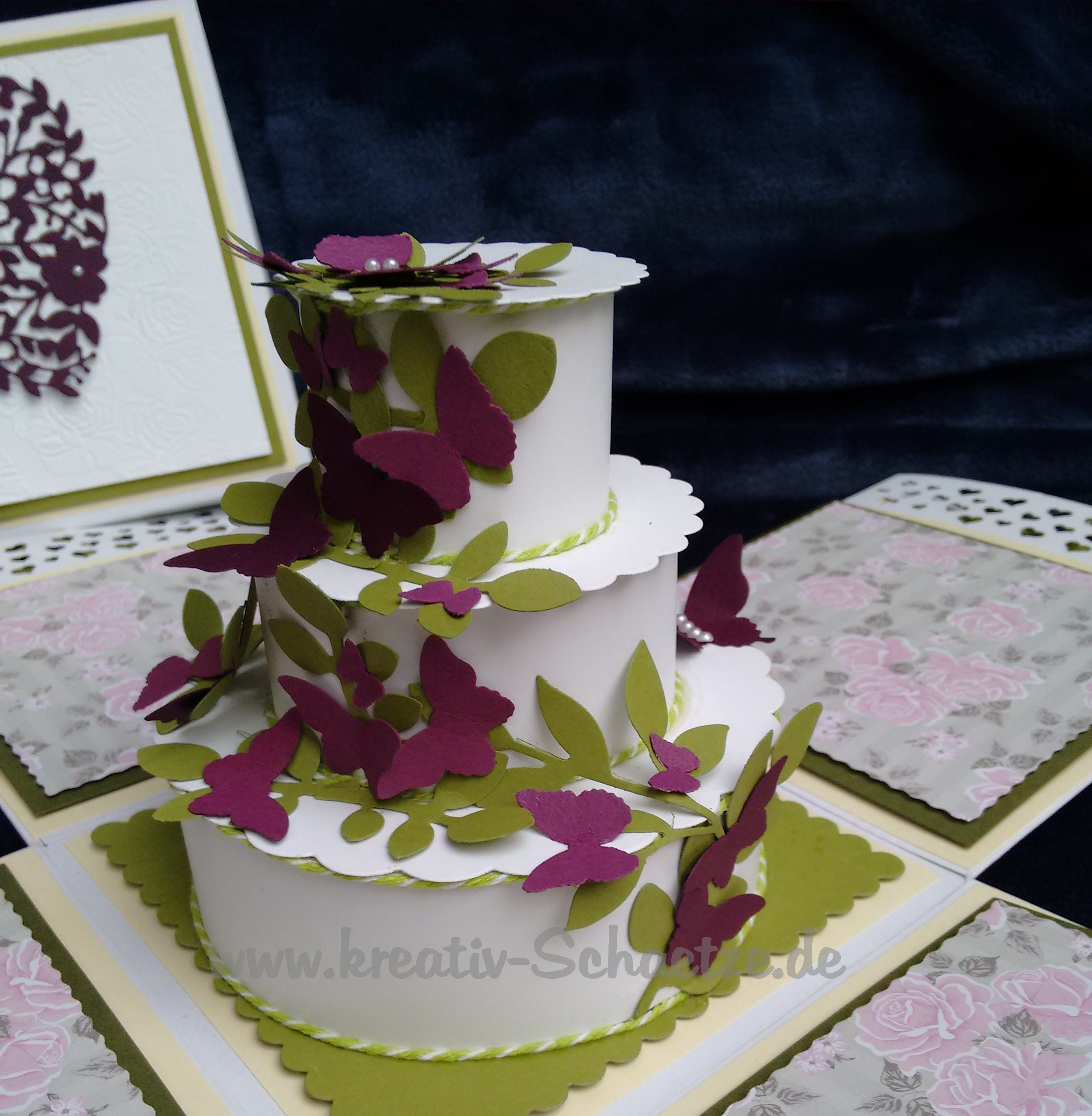 Torten Für Hochzeit
 Explosionsbox Schmetterlings Torte für Hochzeit kreativ