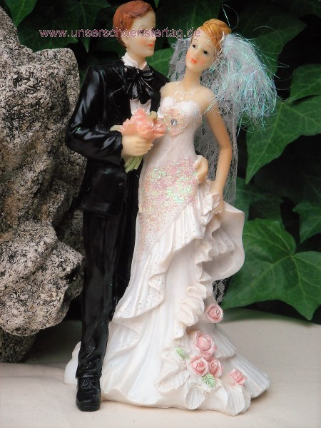 Tortendekoration Hochzeit
 Unser schönster Tag Tortenaufsatz Hochzeit Brautpaar