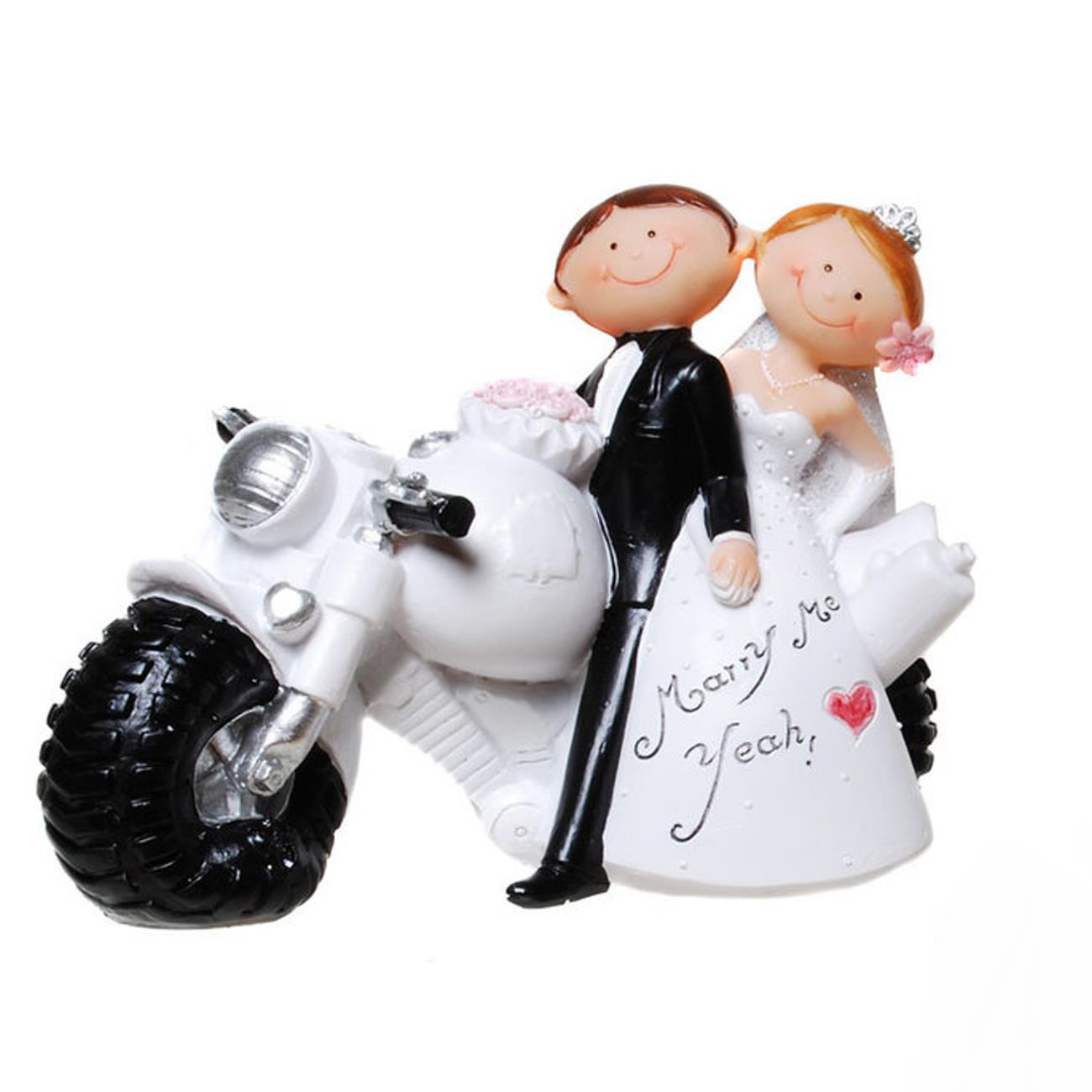 Tortenfigur Hochzeit Lustig
 Coole Hochzeit Tortenfigur ic Brautpaar mit Motorrad