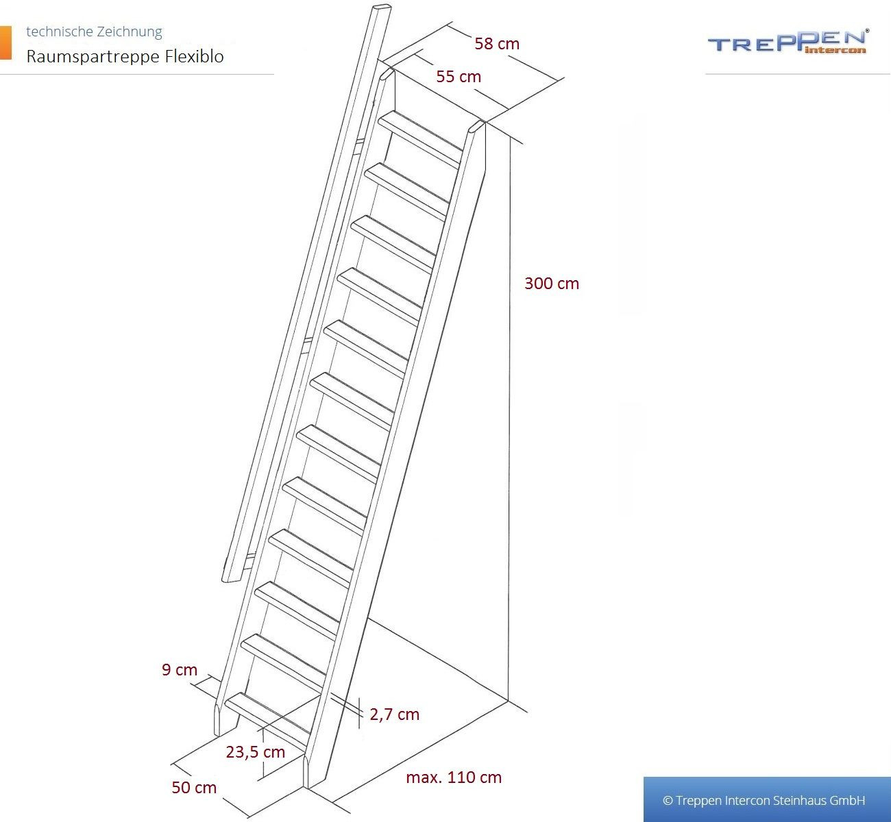 Treppen Intercon
 Raumspartreppe Minka Flexiblo hier ab Lager