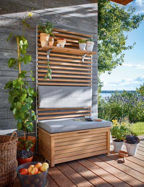 Truhenbank Garten
 Moderne Gartenmöbel aus Holz Robustes Teak und