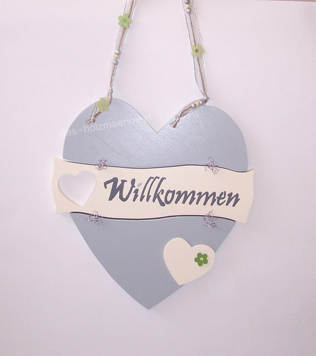 Türschild Hochzeit
 Tür & Namensschilder Türschild Herz aus Holz