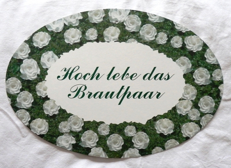 Türschild Hochzeit
 Plakat Hoch lebe das Brautpaar Hochzeit Türschild