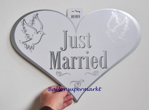 Türschild Hochzeit
 Herz Deko Schild Just Married Dekoration Hochzeit