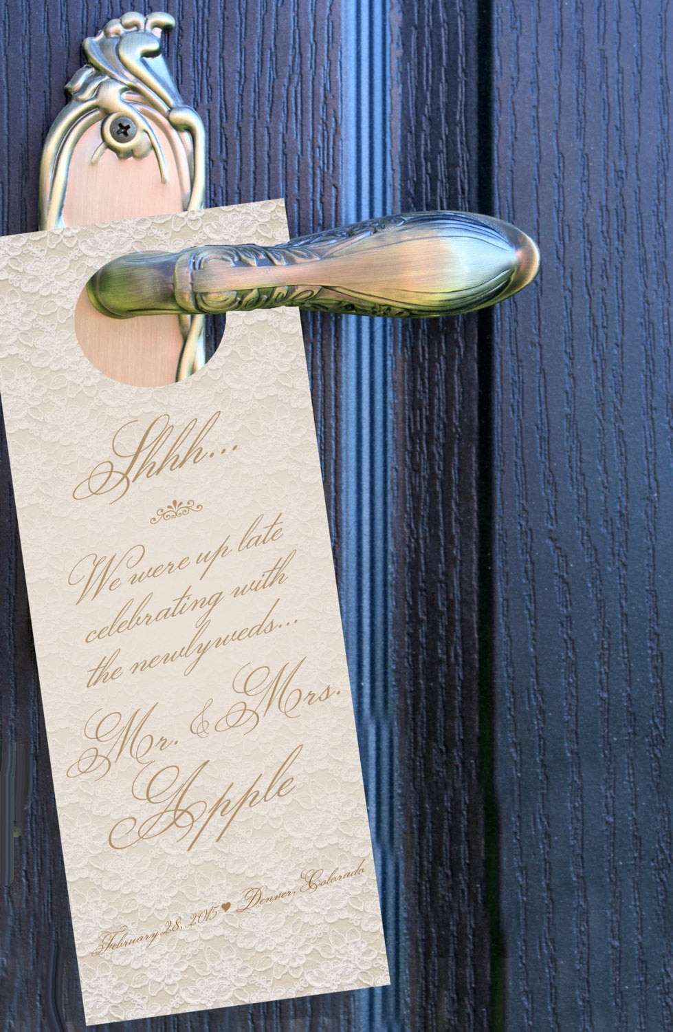 Türschild Hochzeit
 20 Gold Text auf Spitze tun nicht stören Hochzeit