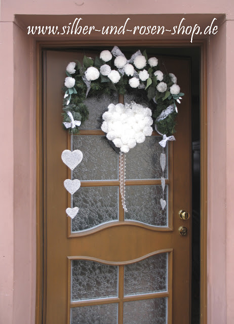 Türschmuck Hochzeit
 Silber Rosen Türschmuck für ein großes Fest