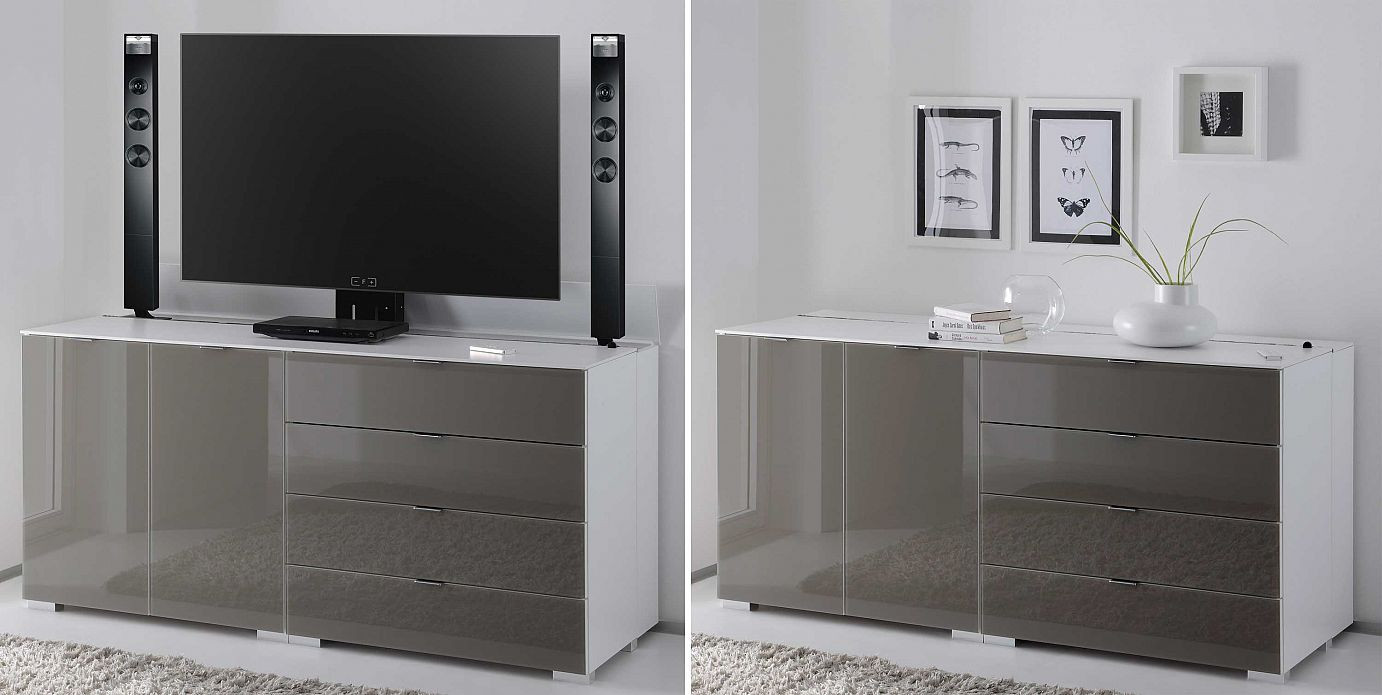 Tv Kommode
 Staud Sonate Schlafzimmer Kommode Sideboard weiss mit