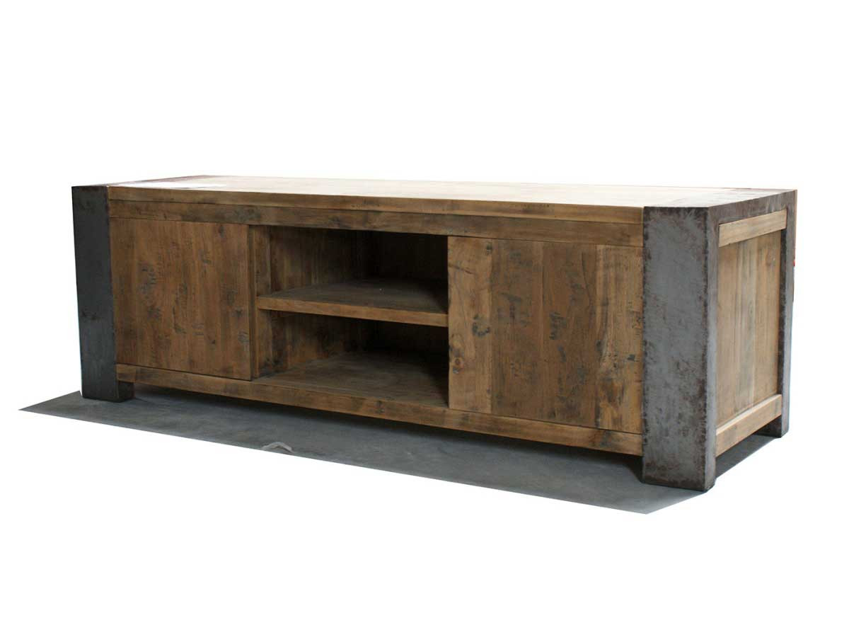 Tv Schrank Vintage
 TV Schrank Vintage altes Holz und Stahl kaufen im borono