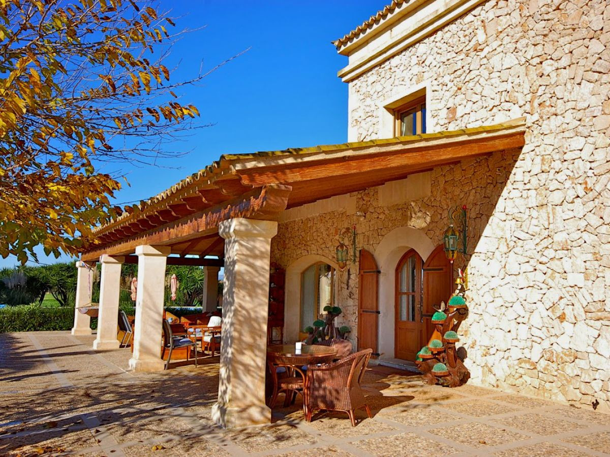 Überdachte Terrasse
 Finca Na Pont Campos Mallorca Balearen Spanien Firma