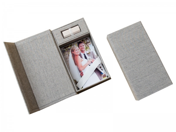 Usb Stick Hochzeit
 Hochzeit USB Aufbewahrungsbox mit Foto Box Leinenstoff