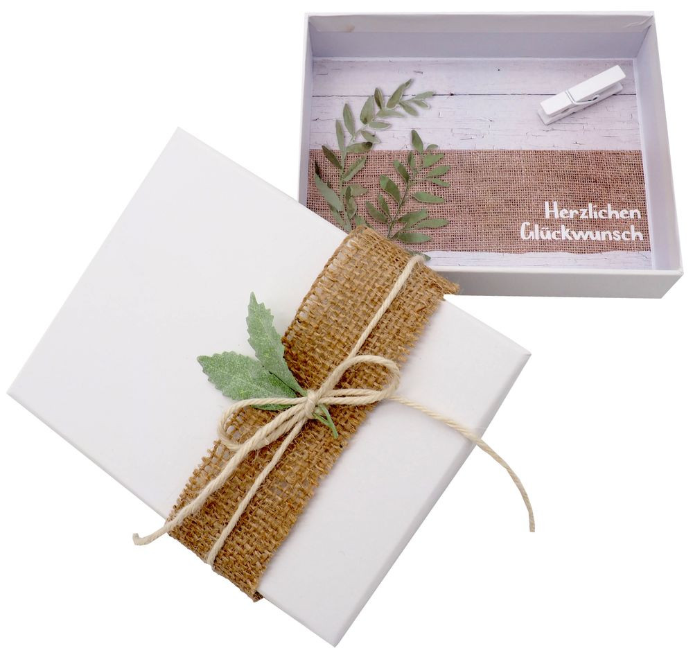 Verpackung Geldgeschenk Hochzeit
 Geldgeschenk Verpackung Vintage Jute Blatt Hochzeit