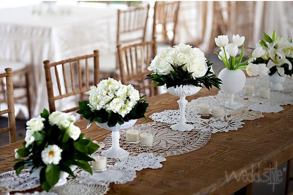 Vintage Deko Hochzeit
 Häkeldecke Tischläufer Hochzeit Deko weddstyle