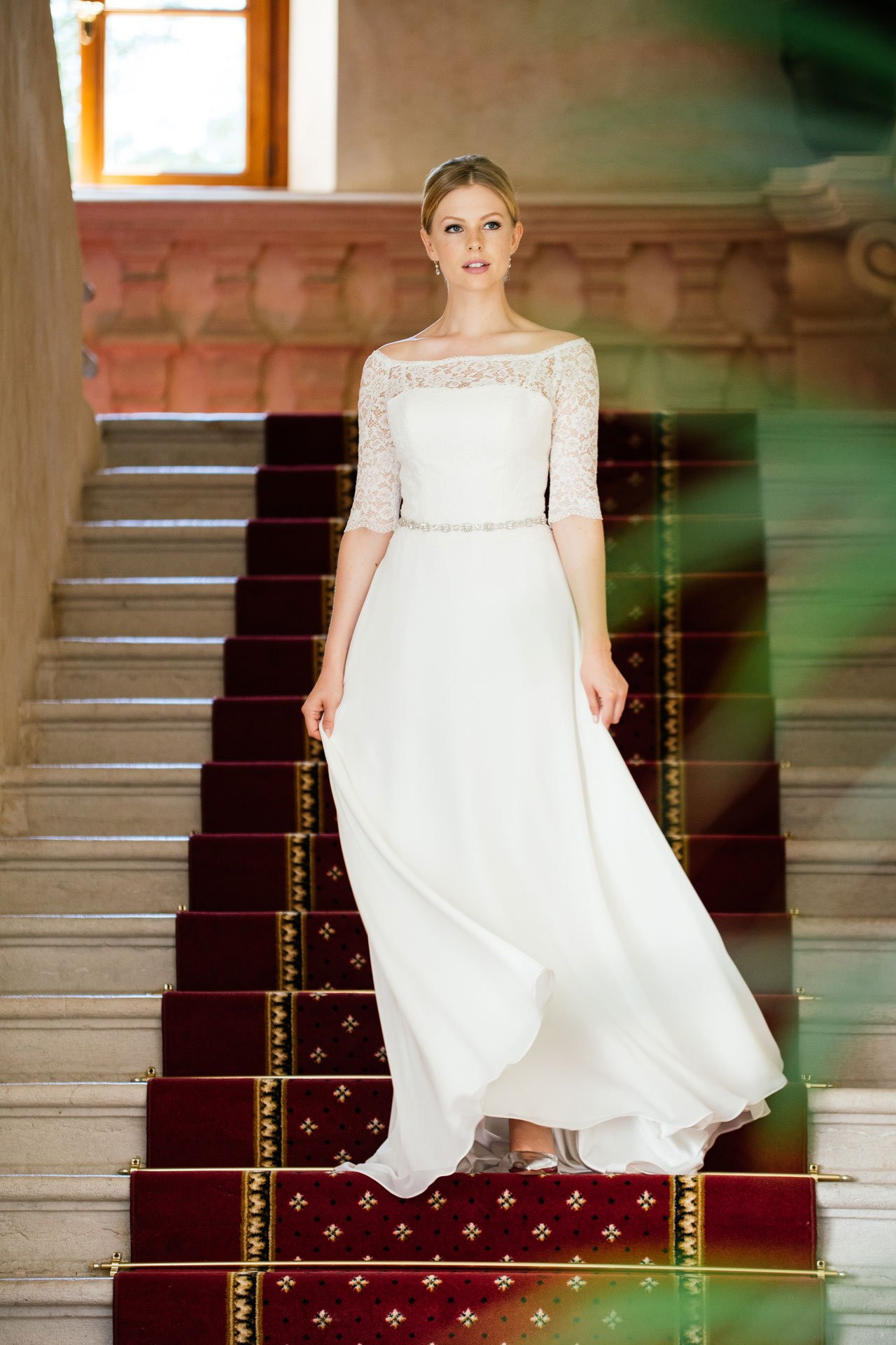 Vintage Hochzeitskleid Spitze
 Brautkleid Spitze Ärmel – Vintage Bolero Look mit