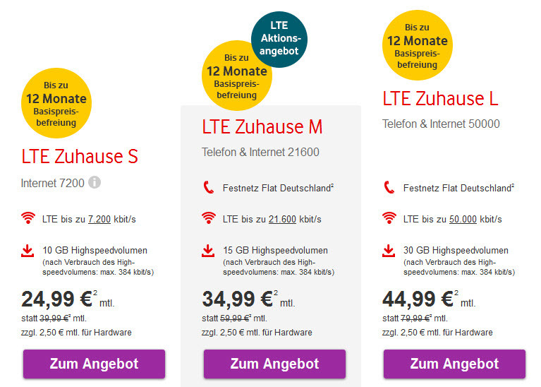 Vodafone Lte Zuhause
 Vodafone LTE Zuhause Tarife – Drosselung bald bei 2 Mbit s