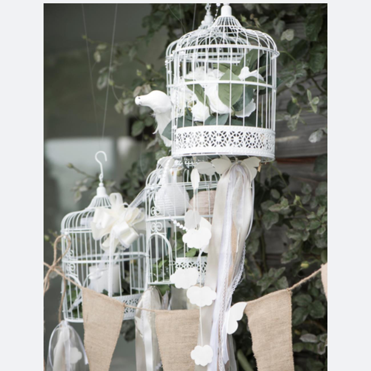 Vogelkäfig Hochzeit
 Deko Vogelkäfig in weiß für Hochzeiten und Feierlichkeiten