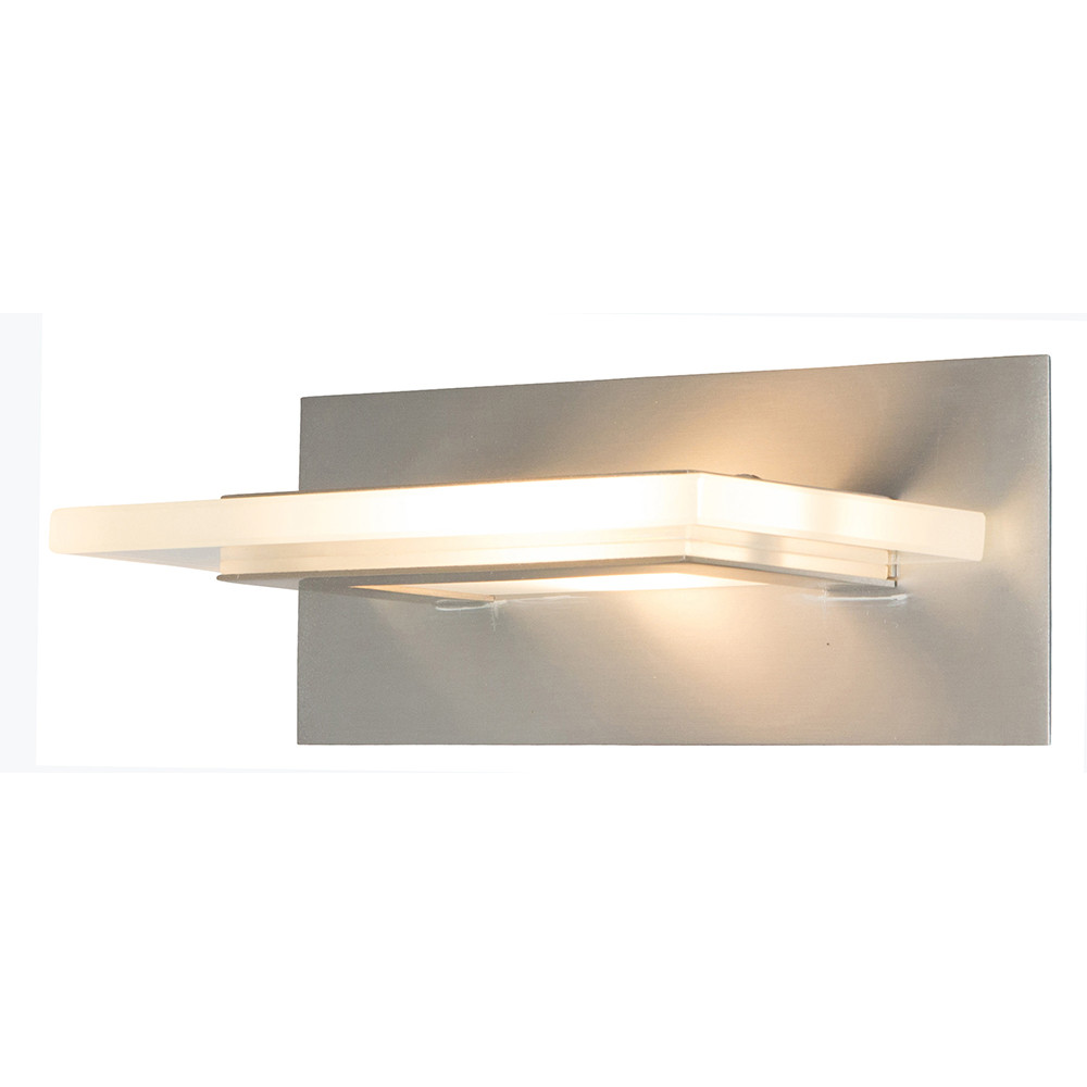 Wandlampen Led
 rechthoekige wandlamp met mat glas en onderlicht en ledlamp
