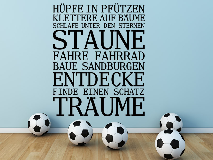 Wandtattoo Kinderzimmer Junge
 Wandtattoo Spruchbanner Jungen von Wandtattoo