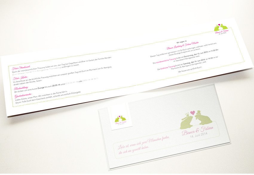 Was Schreibt Man Auf Den Umschlag Einer Karte Zur Hochzeit
 Küss den Frosch Puristische Hochzeitseinladungen mit Herz