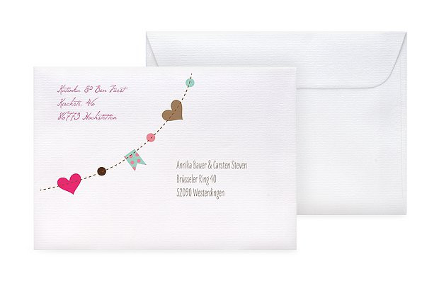 Was Schreibt Man Auf Den Umschlag Einer Karte Zur Hochzeit
 Umschläge mit Adressaufdruck für Hochzeitskarten