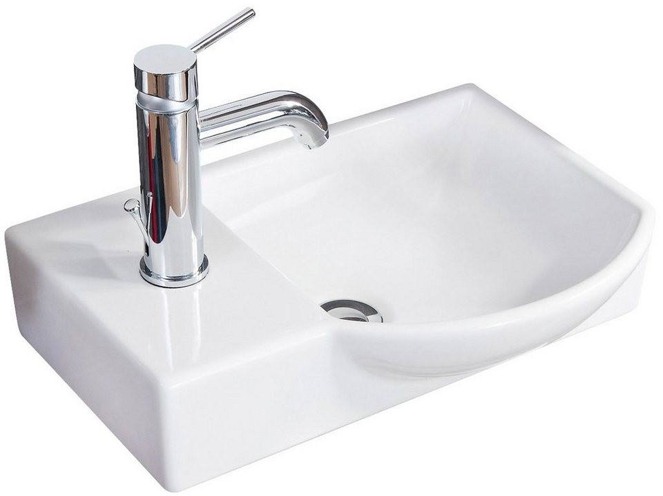 Waschbecken Gäste Wc
 FACKELMANN Waschbecken Gäste WC Breite 45 cm für Gäste