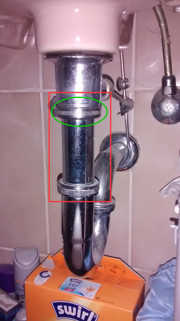 Waschbecken Siphon
 Waschbecken Siphon reparieren Badezimmer Ersatzteile