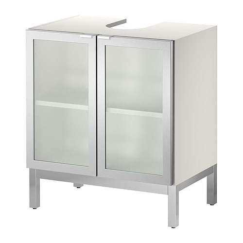 Waschbeckenunterschrank Ikea
 LILLÅNGEN Waschbeckenunterschrank 2 Türen Aluminium IKEA