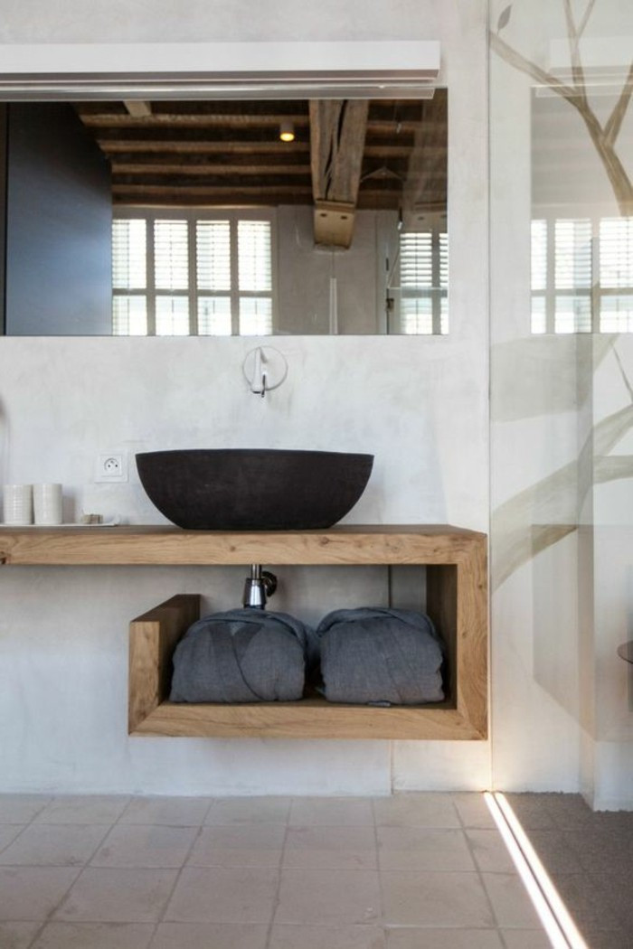 Waschtisch Unterschrank Holz
 Waschtisch aus Holz für mehr Gemütlichkeit im Bad